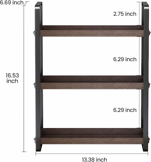 3-Tier Wooden Bathroom Counter Organizer - Image 2