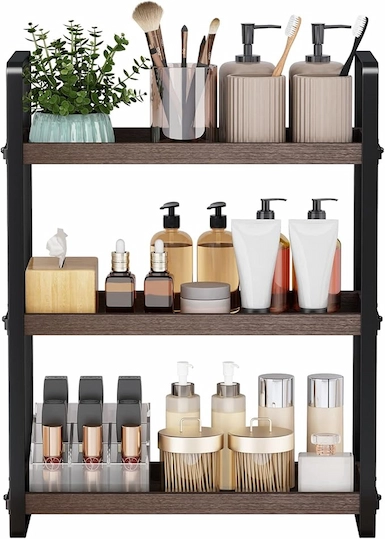 3-Tier Wooden Bathroom Counter Organizer